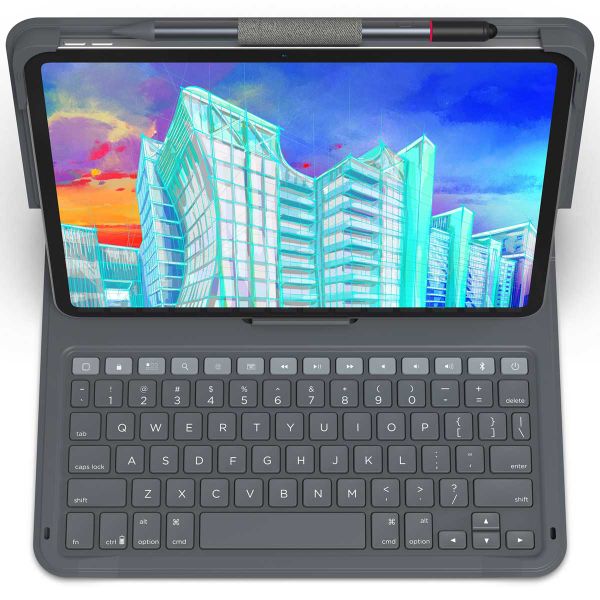 ZAGG Messenger Folio 2 Tastaturhülle Apple iPad 11 (2025) 11 Zoll A16 / iPad 10 (2022) 10.9 Zoll - QWERTY / NL - Charcoal Grey