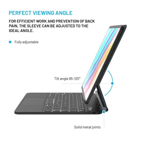Fixed Typee Tastaturhülle Apple iPad Air 11 Zoll (2026) M4 / (2025) M3 / (2024) M2 / Air 5 (2022) / Air 4 (2020) / Pro 11 (2018/2020/2021/2022) - QWERTY / NL - Schwarz