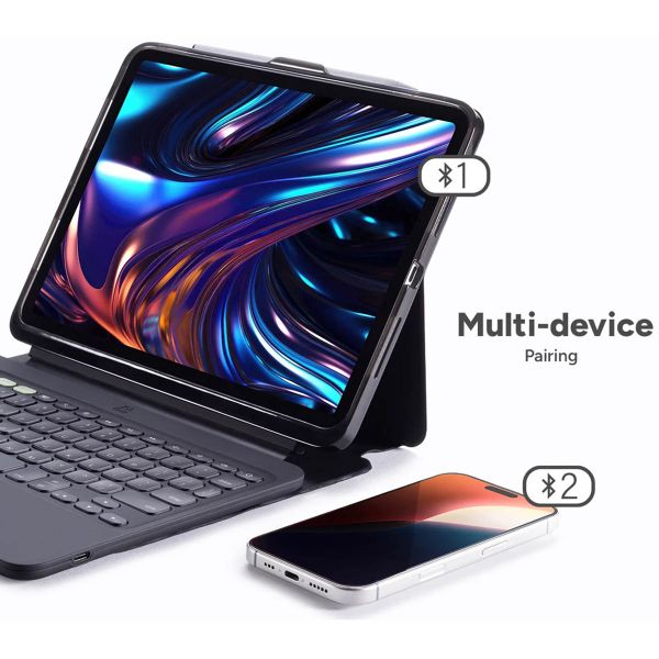 ZAGG Pro Keys 2 keyboard Klapphülle Apple iPad Pro 11 (2025) M5 / (2024) M4 - AZERTY / FR - Schwarz