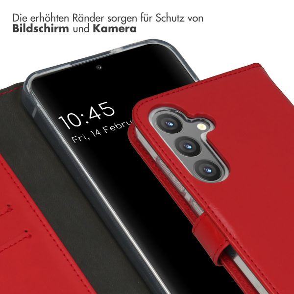 Selencia Echtleder Klapphülle Samsung Galaxy S24 Plus - Rot