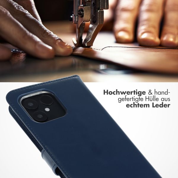 Selencia Echtleder Klapphülle Fairphone 6 / 6+ - Dunkelblau