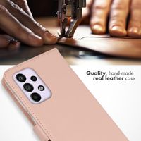 Selencia Echtleder Klapphülle Samsung Galaxy A33 - Dusty Pink