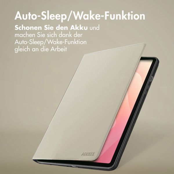 Accezz Classic Klapphülle Samsung Galaxy Tab S11 / S12 Ultra - Greige
