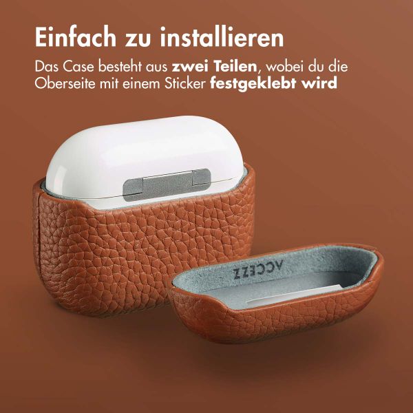 Accezz Echtleder Case  Apple Airpods 3 - Cognac
