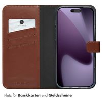 Selencia Echtleder Klapphülle Apple iPhone 17 Pro Max - Hellbraun