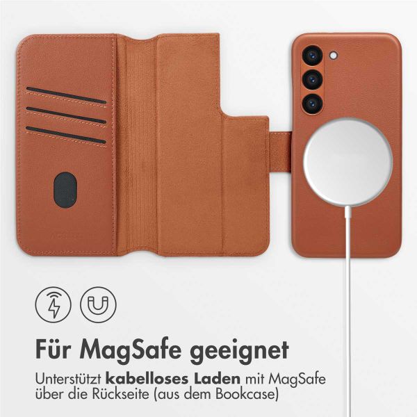 Accezz 2-in-1 Klapphülle aus Leder mit MagSafe Samsung Galaxy S23 - Sienna Brown
