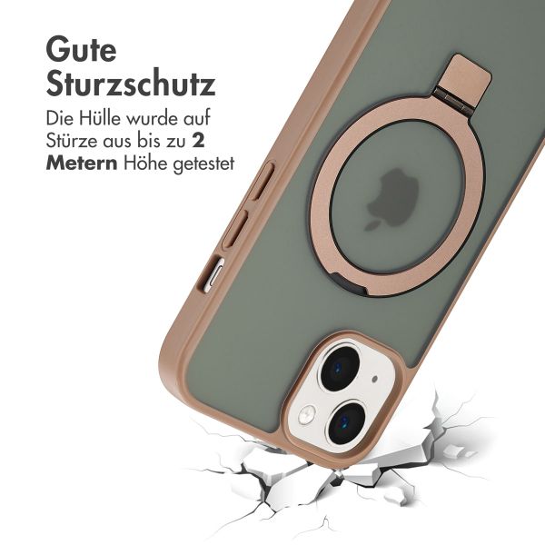 Accezz Ring Stand Backcover mit MagSafe Apple iPhone 13 - Braun