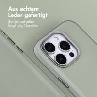 Accezz MagSafe Leather Backcover Apple iPhone 16 Pro - Light Grey