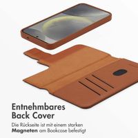 Accezz 2-in-1 Klapphülle aus Leder mit MagSafe Samsung Galaxy S25 - Sienna Brown
