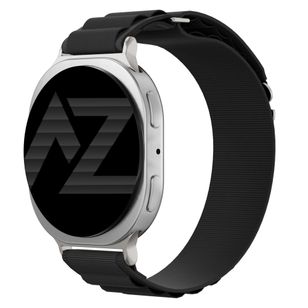 Accezz Nylon Alpine Armband für Samsung Galaxy Watch 9 (40/44mm) / Watch 8 (40/44mm) / Classic (46mm) - Schwarz