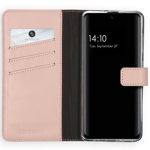 Selencia Echtleder Klapphülle Samsung Galaxy A51 - Dusty Pink