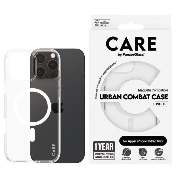 CARE by PanzerGlass Urban Combat Case MagSafe Apple iPhone 16 Pro Max - White