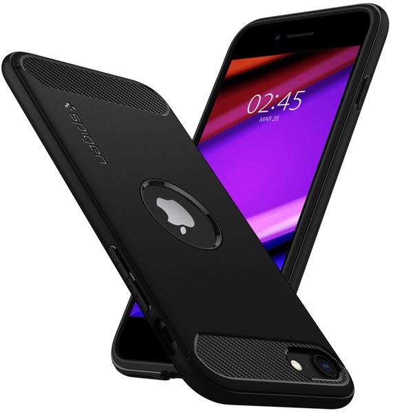 Spigen Rugged Armor Case Apple iPhone SE (2022 / 2020) - Schwarz