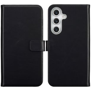 Selencia Echtleder Klapphülle Samsung Galaxy S25 FE - Schwarz