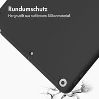 Accezz Smarte Klapphülle aus Silikon Apple iPad 9 (2021) 10.2 Zoll / iPad 8 (2020) 10.2 Zoll / iPad 7 (2019) 10.2 Zoll - Schwarz