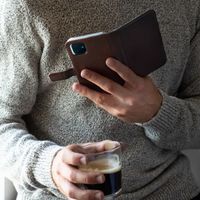 Selencia Echtleder Klapphülle Samsung Galaxy A40 - Braun