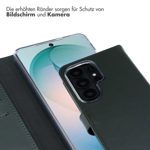 Selencia Echtleder Klapphülle Samsung Galaxy S26 Ultra - Grün