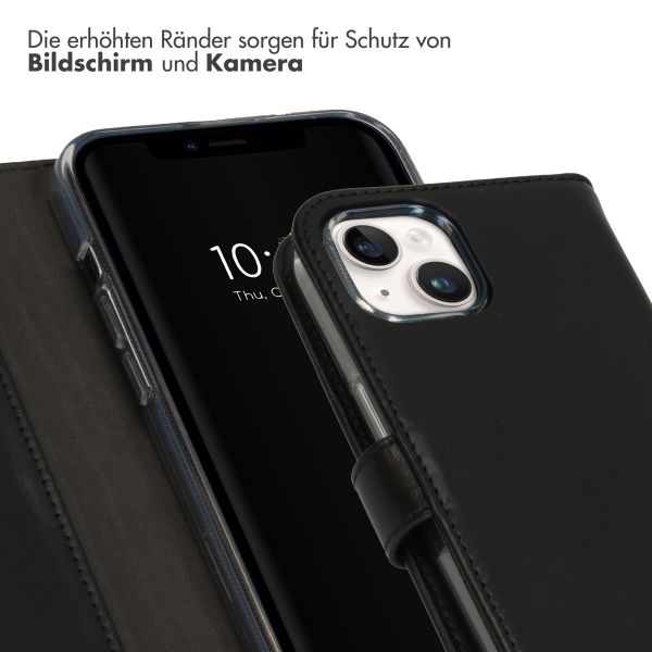 Selencia Echtleder Klapphülle Apple iPhone 15 Plus - Schwarz