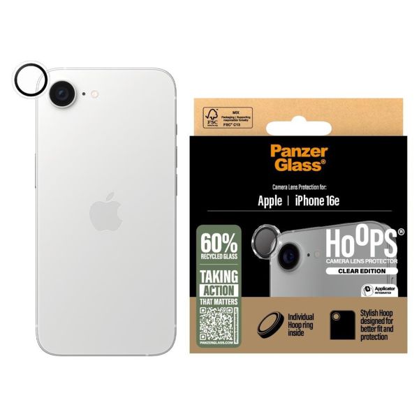 PanzerGlass Hoops Optic Rings Kameraschutz Apple iPhone 17e / 16e - Transparent
