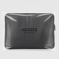 Accezz Leather Laptop Hülle mit Reißverschluss 13-14 Zoll - Laptop Sleeve - Schwarz