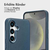 Accezz 2-in-1 Klapphülle aus Leder mit MagSafe Samsung Galaxy S25 - Nightfall Blue