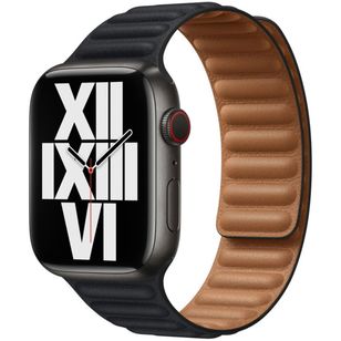 Apple Leather Link Armband für  Apple Watch | 38/40/41/42 mm - Größe M/L - Midnight