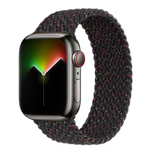 Apple Geflochtenes Solo Loop für  Apple Watch | 38/40/41/42 mm - Größe 5 - Black Unity