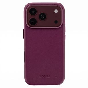 Accezz MagSafe Leather Backcover Apple iPhone 18 Pro Max / 17 Pro Max - Heath Purple
