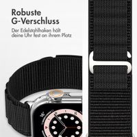 Accezz Nylon Alpine Armband für Apple Watch | 44/45/46/49 mm - Schwarz