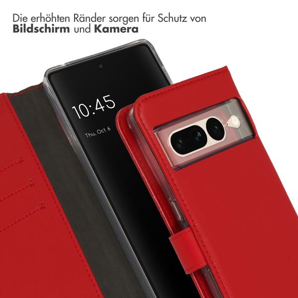 Selencia Echtleder Klapphülle Google Pixel 7 Pro - Rot