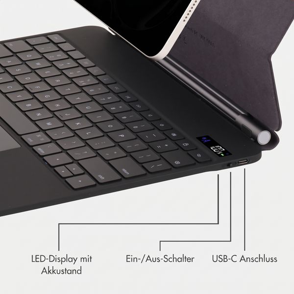 Accezz Magnetische Bluetooth Tastatur Apple iPad Pro 13 (2025) M5 / (2024) M4 - QWERTY / NL - Schwarz