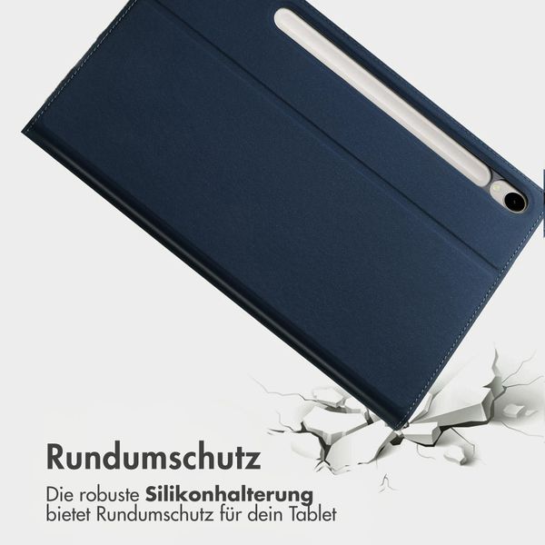 Accezz Classic Klapphülle Samsung Galaxy Tab S9 11.0 Zoll / S10 Lite / S10 FE / S9 FE 10.9 Zoll - Dunkelblau