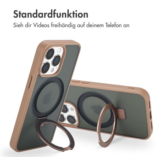 Accezz Ring Stand Backcover mit MagSafe Apple iPhone 13 Pro Max - Braun