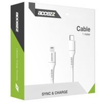 Accezz MFI-zertifiziertes Lightning- auf USB-C-Kabel - 1 m - Schwarz