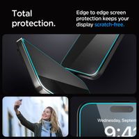 Spigen GLAStR Privacy EZ Fit Displayschutzfolie + Applicator - 2er-Pack Apple iPhone 15 Pro Max