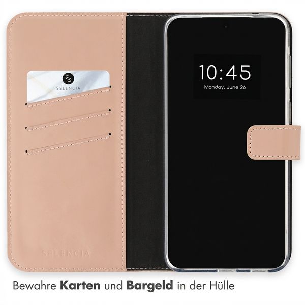 Selencia Echtleder Klapphülle Samsung Galaxy A57 (5G) - Hellrosa