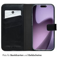 Selencia Echtleder Klapphülle Apple iPhone 17 - Schwarz