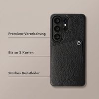 Selencia Riva Back Cover mit Kartenfach Samsung Galaxy S26 Ultra - Schwarz