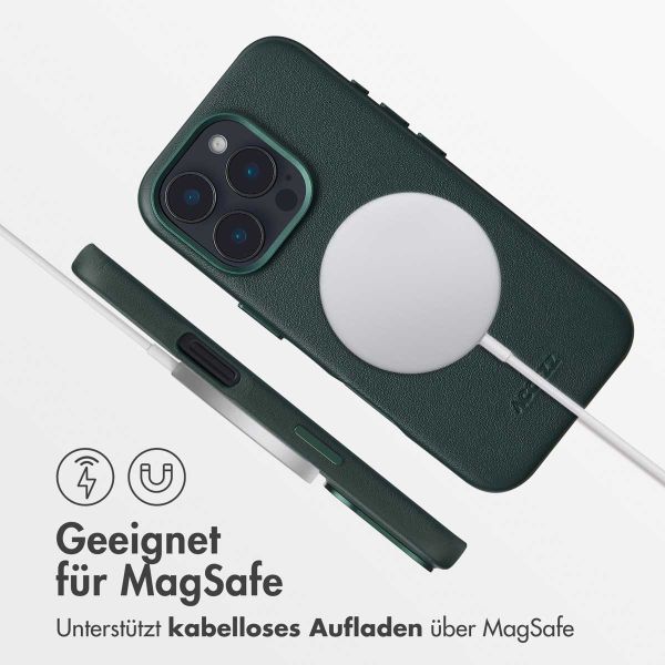 Accezz MagSafe Leather Backcover Apple iPhone 16 Pro - Cedar Green