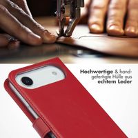 Selencia Echtleder Klapphülle Apple iPhone Air - Rot