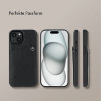 Selencia Riva Back Cover mit Kartenfach Apple iPhone 15 - Schwarz