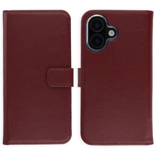 Selencia Echtleder Klapphülle Apple iPhone 16 - Burgundy