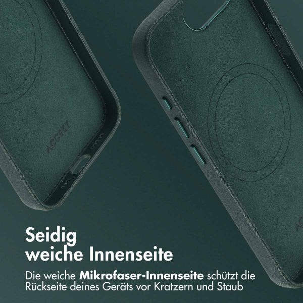 Accezz MagSafe Leather Backcover Apple iPhone 17e / 16e - Cedar Green