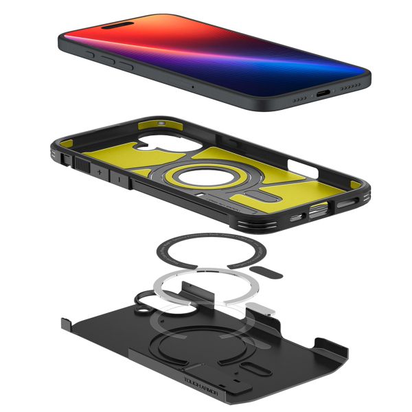 Spigen Tough Armor Backcover MagSafe Apple iPhone 16 - Schwarz