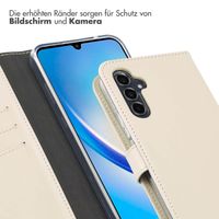 Selencia Echtleder Klapphülle Samsung Galaxy A34 (5G) - Greige