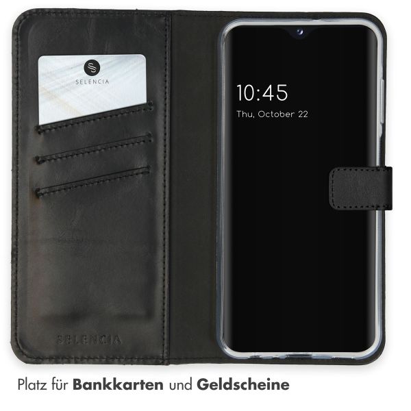 Selencia Echtleder Klapphülle Samsung Galaxy A25 (5G) - Schwarz