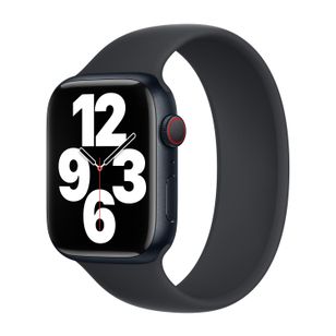 Apple Silikon Solo Loop für  Apple Watch | 38/40/41/42 mm - Größe 3 - Midnight