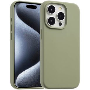 Accezz Liquid Silikoncase mit MagSafe Apple iPhone 15 Pro - Cooper Green