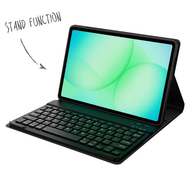 Accezz Bluetooth Keyboard Klapphülle Samsung Galaxy Tab A11 Plus - QWERTY / NL - Schwarz