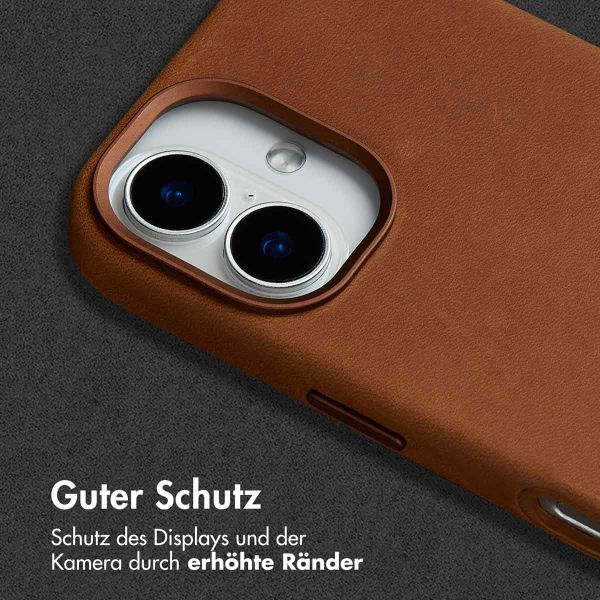 Accezz Vintage Leather Magsafe Backcover Apple iPhone 16 - Tabacco Cognac